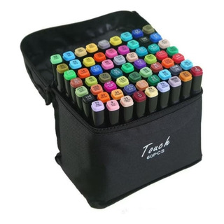 Conjunto Canetas Touch Ponta Dupla 60 Cores Conjunto Canetas Touch Ponta Dupla 60 Cores