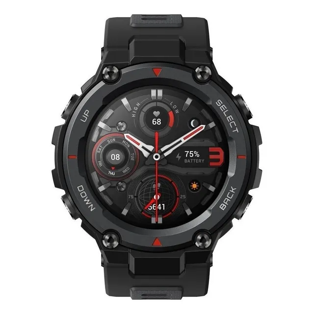 Smartwatch Amazfit Sport T-Rex Pro display de 1.3" con correa de silicona - color meteorite black