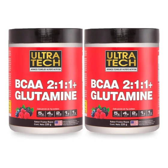 Aminoacidos Bcaa 2.1.1 + Glutamine  X 220 G X 2 Potes