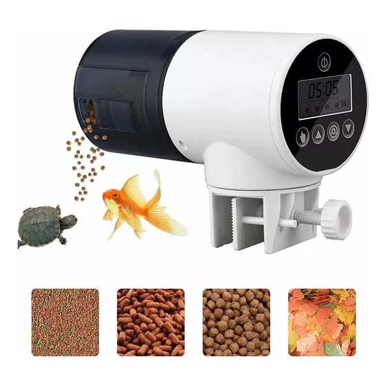 Savefree - Alimentador Automático De Peces, Fin De Semana, Vacaciones, Vacaciones, Alimentador Automático De Peces, Capacidad De 200 Ml, Dispensador De Alimentos Para Peces, Funciona Con Pilas Con