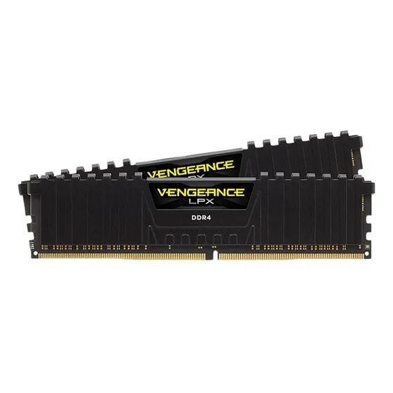 Memória RAM Vengeance LPX preto 32GB 2 Corsair CMK32GX4M2E3200C16
