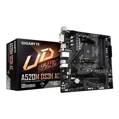Motherboard Gigabyte A520m Ds3h Ac Am4 Wifi M.2 Nvme