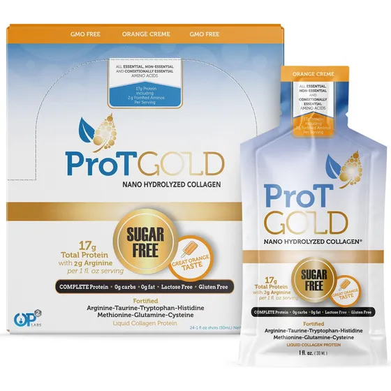 Colágeno Líquido Protein Shot Prot Gold, 500 Ml, 24 Unidades