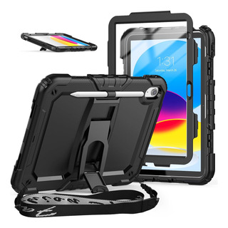 Mica+ Funda Para iPad 10ª Generación 10.9 2022 Negro Correa Mica+ Funda Para iPad 10ª Generación 10.9 2022 Negro Correa