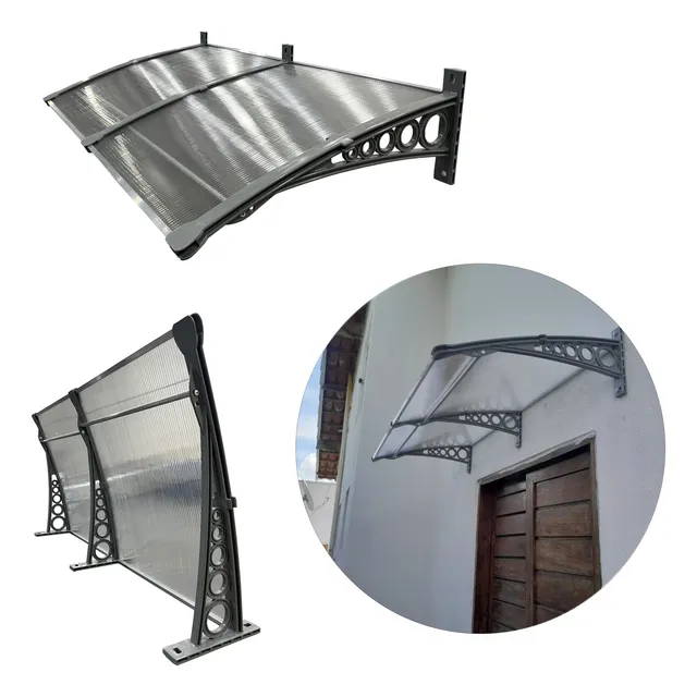 Toldo Pop! Policarbonato 1,50x0,50m Porta Janela Completo