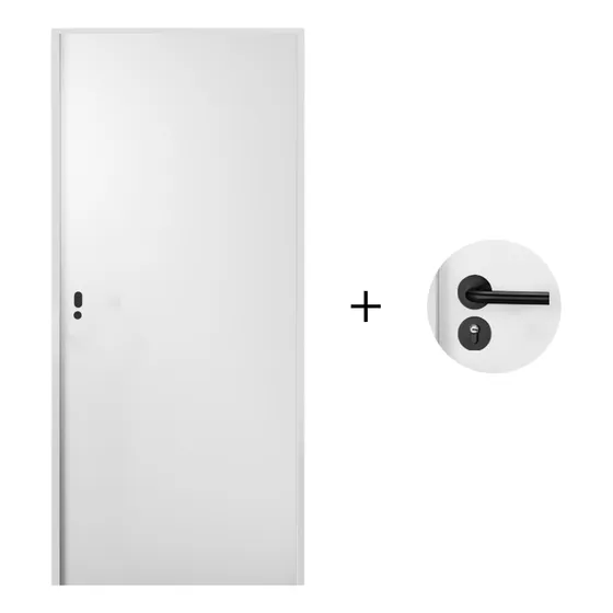 Puerta Desarmada Interior En Mdf Con Marco Y Cerradura Lumax