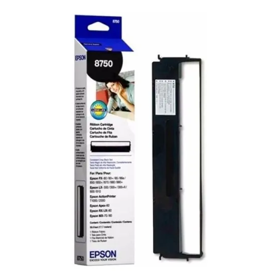 Cinta Epson 8750 Original Lx-300, Tinta Negra, 1 Unidad