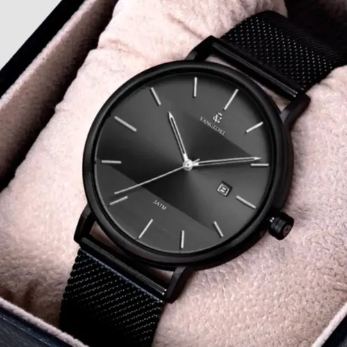 Relógio Chroma Masculino Preto Saint Germain Clássico Caixa Preta