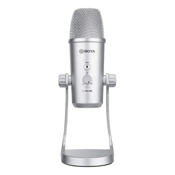 Boya By-pm700sp Microfono Condensador Usb Para ios Grabar Plateado