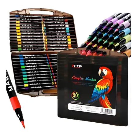 Lápices Acrílicos Marcadores 80 Colores Punta Pincel Estuche Acrilico
