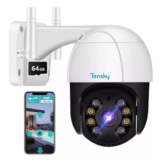 Cámara De Seguridad Exterior Ip66 Wifi 2.4g Ptz Icsee Resolución De 5mp Visión Nocturna Con Sd De 64 Gb Y Cable De 3m Tensky Cámara De Seguridad Exterior Ip66 Wifi 2.4g Ptz Icsee Resolución De 5mp Visión Nocturna Con Sd De 64 Gb Y Cable De 3m Tensky