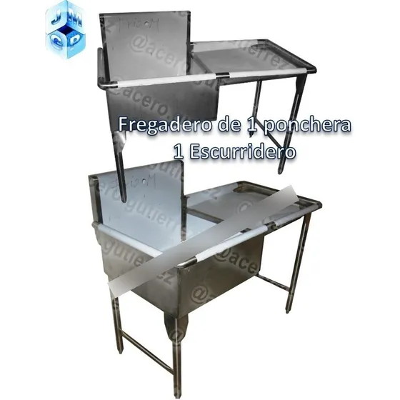 Fregadero De Acero Inoxidable De 1 Ponchera 1 Escurridero