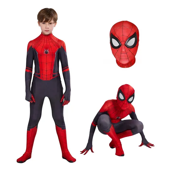 Traje Disfraz Para Niños Cosplay Anime Disfraces Halloween Hombre Araña Ropa Fiesta Vestido Cumpleaños Regalos