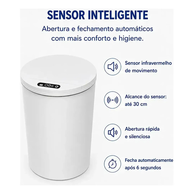 Lixeira inteligente com sensor de movimento