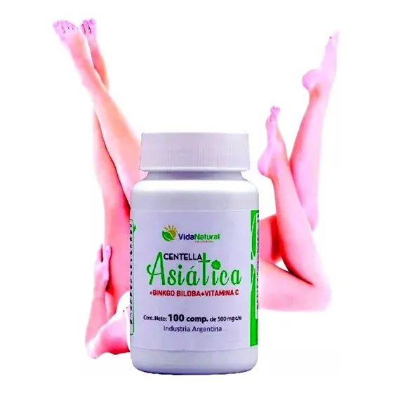 Centella Asiática + Ginkgo + Vit. C Antioxidante 100 Comp