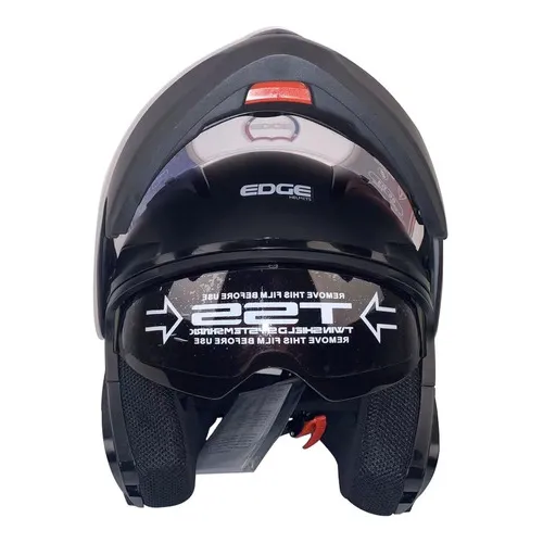 Casco Abatible De Moto Edge Pilot Ceriicado Dot Lente Solar Color Negro Mate Tamaño del casco Talla XL