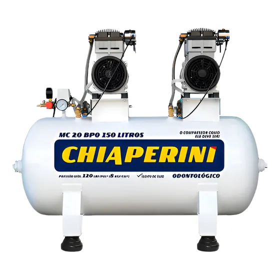 Compressor Ar Odontológico 20pés 150 Litros 21235 Chiaperini