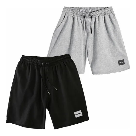 Pack X2 Bermuda Short Oversize Clotex 100% Algodón Rustico