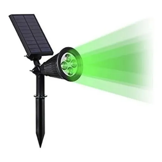 Foco Solar Jardin Exterior Luz Led Verde 2w Tyt