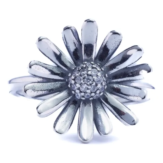 Anillo De Plata Margarita Flor Pandora Plateado 6