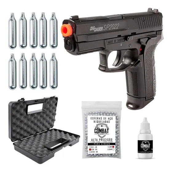 Pistola Pressão Sig Sauer Sp2022 4,5 + 10 Co2 Esferas Maleta