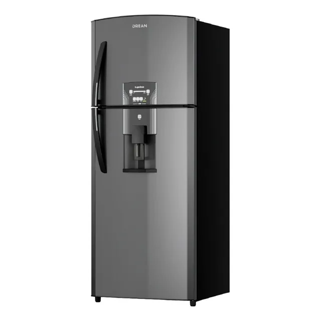 Heladera Con Freezer Drean No Frost 400l Steel Y Grafito