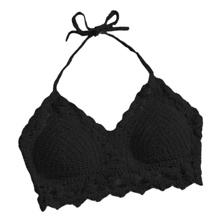 Top Bikini Crop Top Liso Bohemio