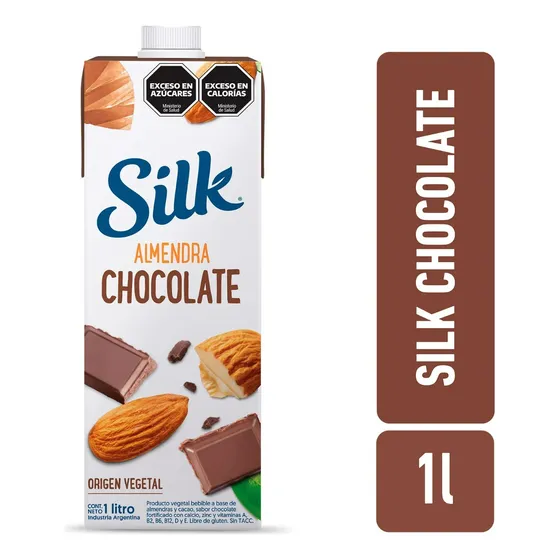 Bebida De Almendras Chocolate  Silk Natural X 1 L Pack X 12u
