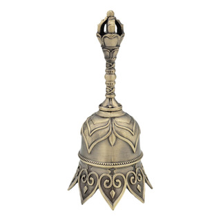 Campana De Mano Decorativa, Campana De Servicio, Bronce Campana De Mano Decorativa, Campana De Servicio, Bronce