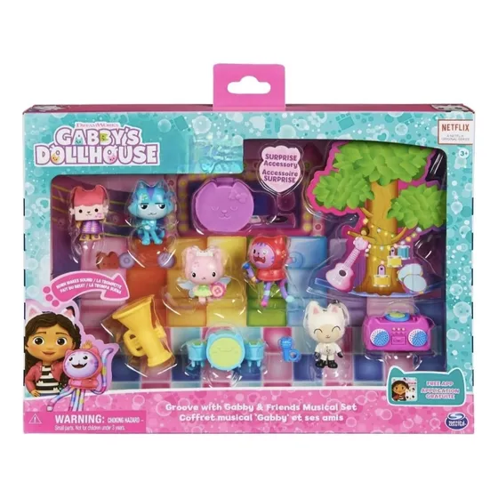 Gabby Dollhouse 5 Personajes Y 8 Accesorios Playset