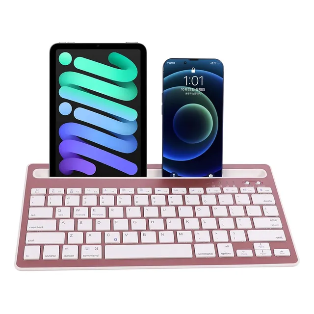 Teclado Inalambrico Tablet Celu Bluetooth Portátil Soporte