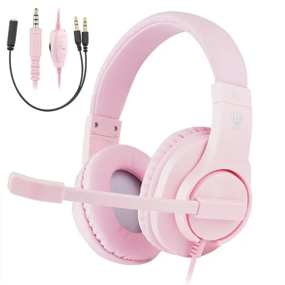 Diadema Gamer Bluefire 3.5mm Bajos Over Ear Microfono -rosa
