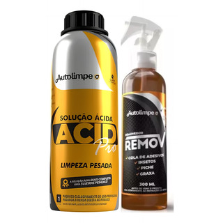 Kit Acid Pro 1l E Remov Removedor De Cola 300ml Autolimpe Kit Acid Pro 1l E Remov Removedor De Cola 300ml Autolimpe