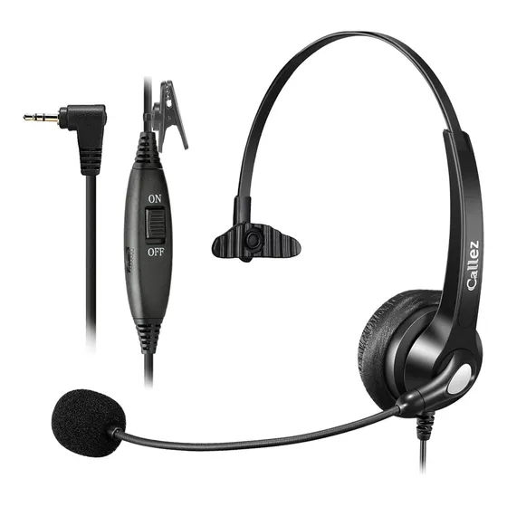 Callez 2.5mm Teléfono Auricular Con Noise Cancelación H8jlr