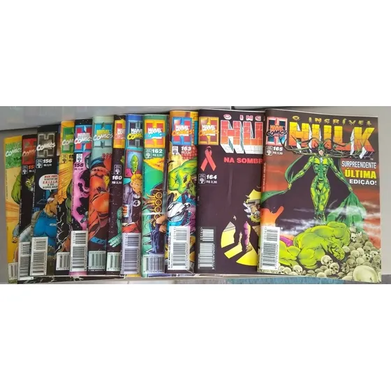 Hq Pacote Especial O Incrível Hulk - Editora Abril - Original - Últimos 12 Numeros Da Coleção - Excelente Estado - 1996