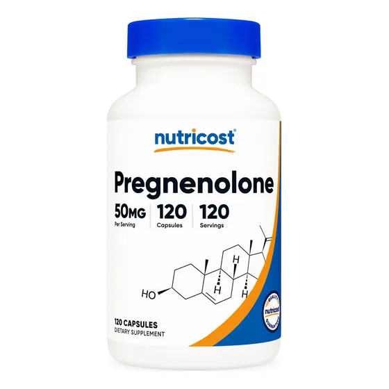 Suplemento Nutricost Pregnenolona 50 Mg 120 Cápsulas