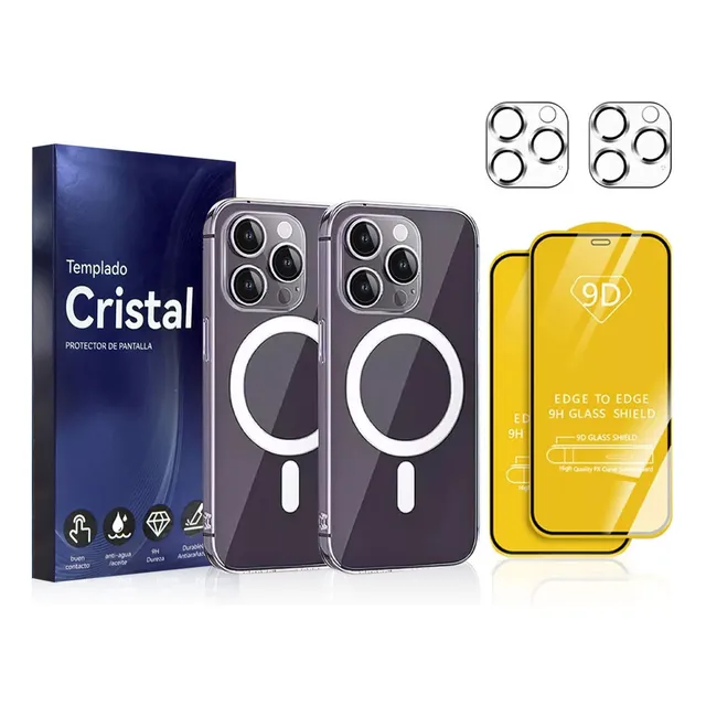 2protector Magnético+2mica Pantalla+2mica Cámara Para iPhone
