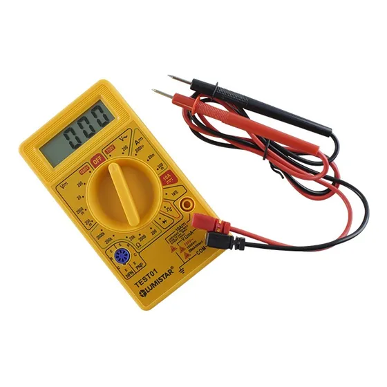 Tester Digital Sencillo Lumistar Pantalla De 3 1/2 Dígitos