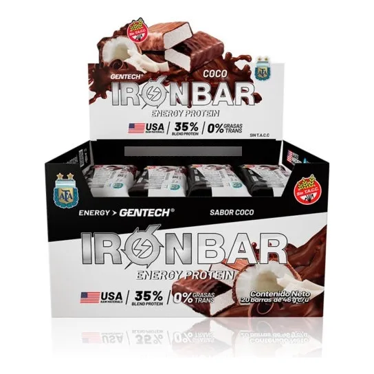 Barras De Proteinas Gentech Protein 20proteicas Sin Tac Iron