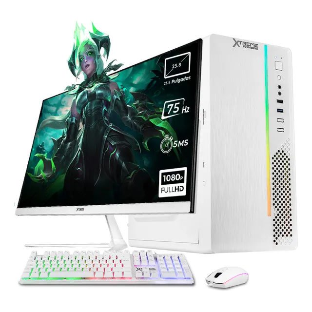 Xtreme Pc Computadora Quad Core J5040 16gb Ssd Monitor 23.8