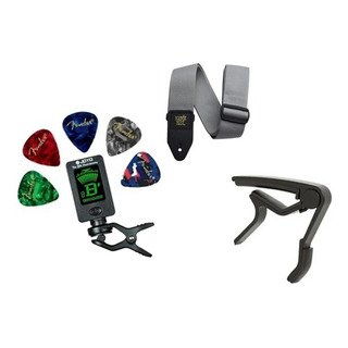Afinador Digital + Capotraste Para Violão + Alça +5 Palhetas Afinador Digital + Capotraste Para Violão + Alça +5 Palhetas
