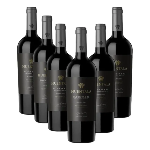 Vino Tinto Block 19&20 Malbec 750ml Caja X6u Huentala Wines
