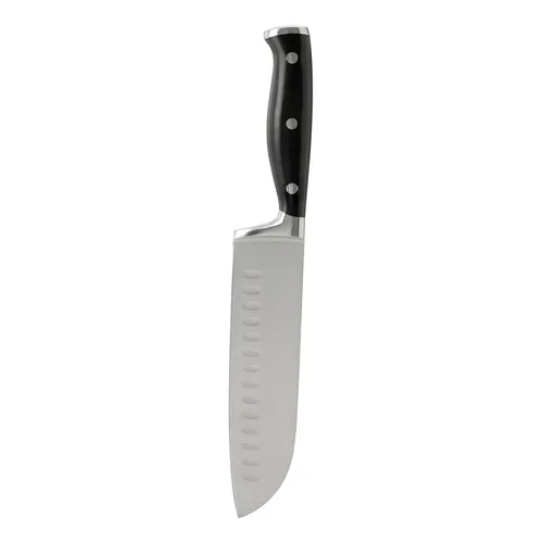 Faca Santoku De Inox Damascus Cabo Madeira 30,5cm Mimo Style Cor