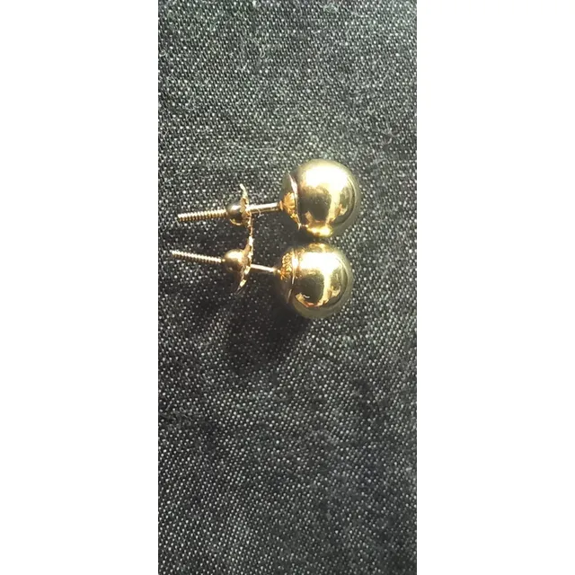 Caravanas Tornillo Oro 18k Fotos Reales