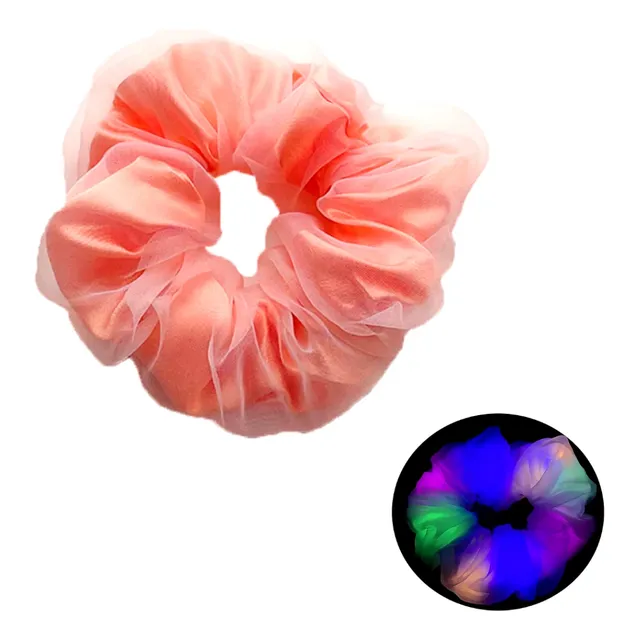 Coletero 10 Uds Elastico Luminosos Luz Para Pelo Cotillón
