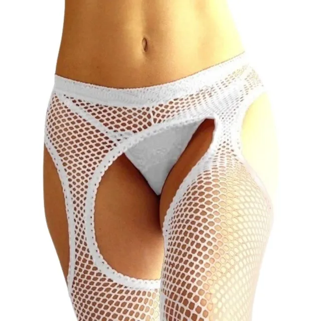 Panty Portaligas De Red Malla Mujer Lencería Medias