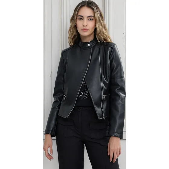 Chaqueta Mujer Pu Negro  Seven Poliuretano 28080645-10