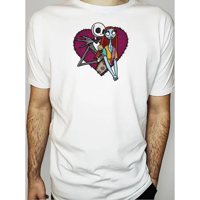 Remera Jack Y Sally - Heart Halloween Navidad Unisex 2