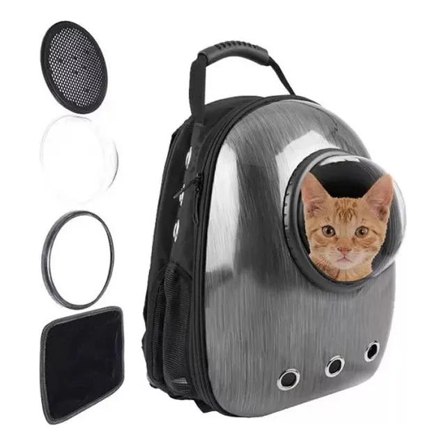 Mochila Bolso Transporta Mascota Gato Perro Burbuja Rigida F