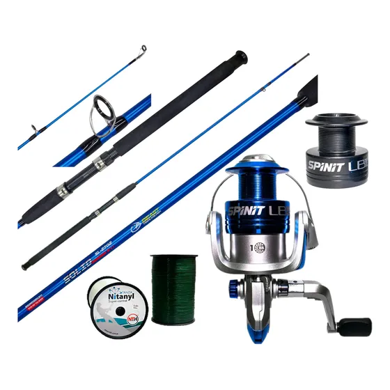 Combo Pesca Variada Reel Frontal Spinit + Caña 2.70m 2 Tram
